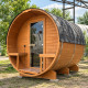 Баня-бочка 2 метра медового цвета со стеклянной дверью