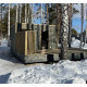 Каркасная баня 3x2,5 метра с террасой и двумя окнами
