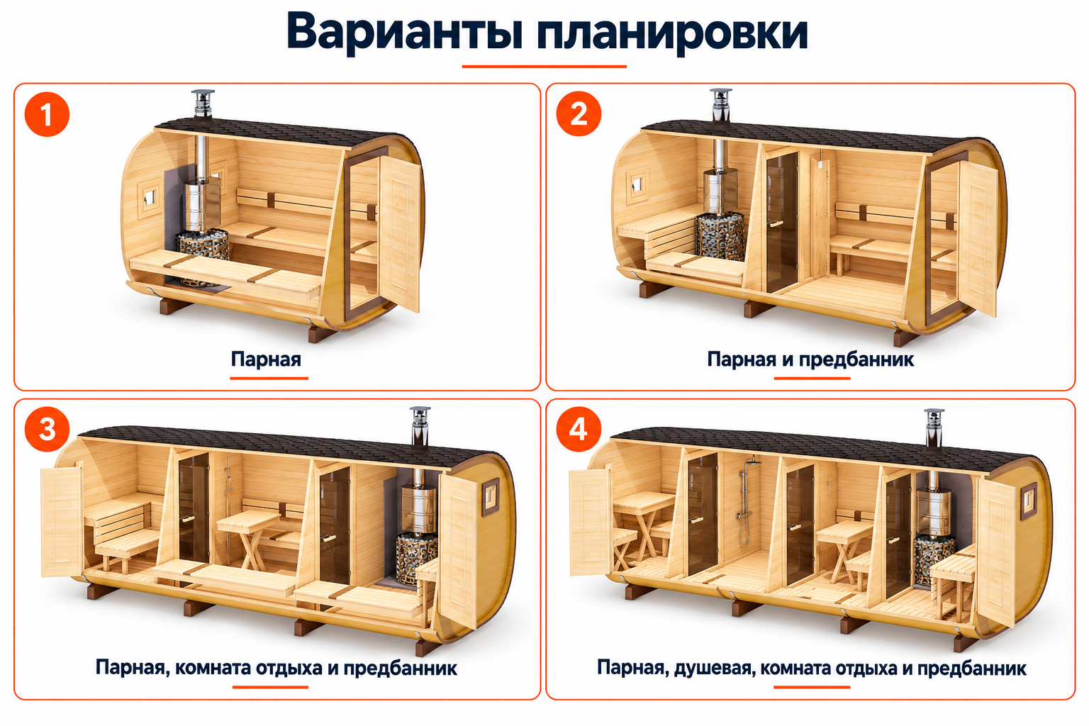 Планировка бани квадро бочки